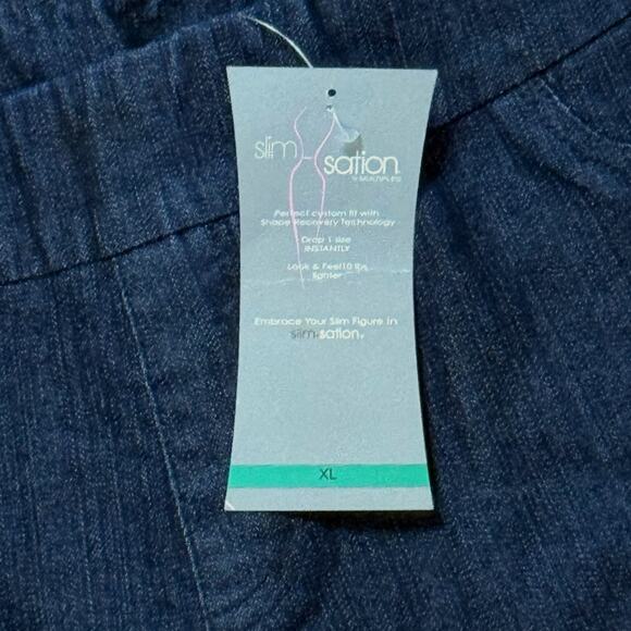 NWT Soft Surroundings Shorts Womens Dark Wash Denim Super Stretch Shaping XL - Picture 4 of 9